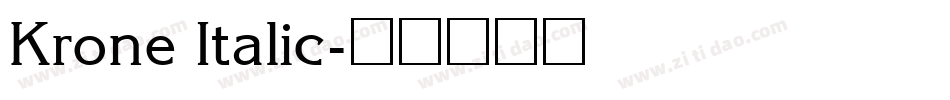 Krone Italic字体转换
